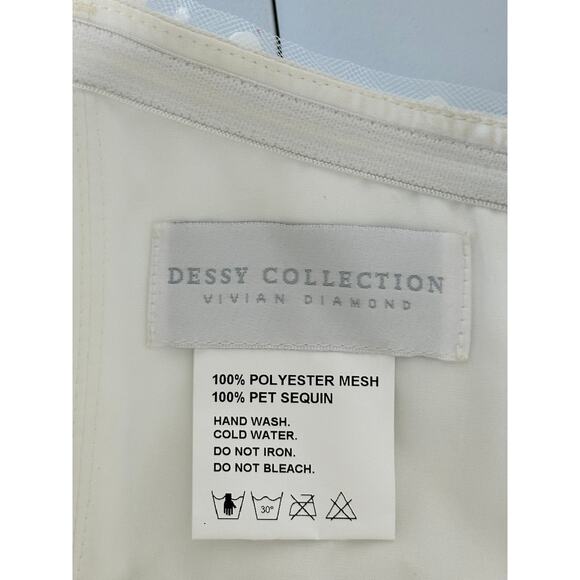 Dessy Collection NWT Pearl & Sequin Floret Strapless Mini Dress Formal 14 - Picture 5 of 8